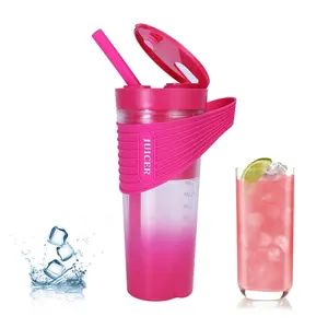 Custom Logo Multi-function Mini Blender Mixer Cup Usb Portable And Rechargeable Battery Smoothie Fruit Blender Juicer Bottle