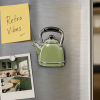 Imanes de nevera de metal esmaltado personalizados estilo retro para cocina: hervidor, batidora, horno, cafetera, tostadora. Regalos decorativos y de recuerdo.