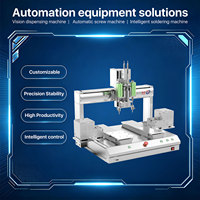 Machine de distribution de colle automatique à double tête et double table de travail, distributeur 3 axes personnalisable avec contrôle intelligent