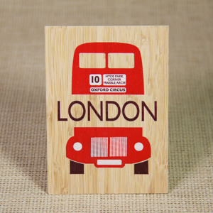 In khắc tre gỗ bưu thiếp thiệp chúc mừng - Product Image 1