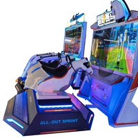 Simulateur de course de chevaux 3D immersif multi-cartes, machine d'arcade compacte à monnayeur pour deux joueurs, garantie 1 an, version anglaise pour centres commerciaux