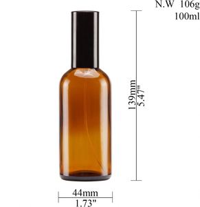 Empty Clear <b>Amber</b> 10ml 30ml 50ml Essential Oil Oral Liquid Glass <b>Bottle</b> Aluminum Screw Cap Mini Refillable Screen Printing - Product Image 2