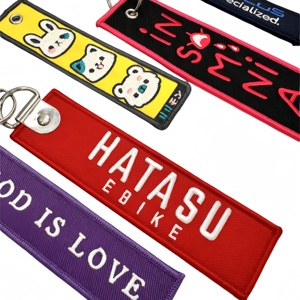 Vêtement brodé personnalisé texte personnalisé lettre Logo broderie tissu porte-clés pour compagnie aérienne - Product Image 5