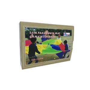 Passionnant 8FT 8 Poignées Enfants Enfants Travail D'équipe Coopérative Jouer Arc-En-Ciel <span class=keywords><strong>Parachute</strong></span> Imperméable À L'eau En Plein Air <span class=keywords><strong>Jeu</strong></span> Exercice Sport Outil Jouet - Product Image 2