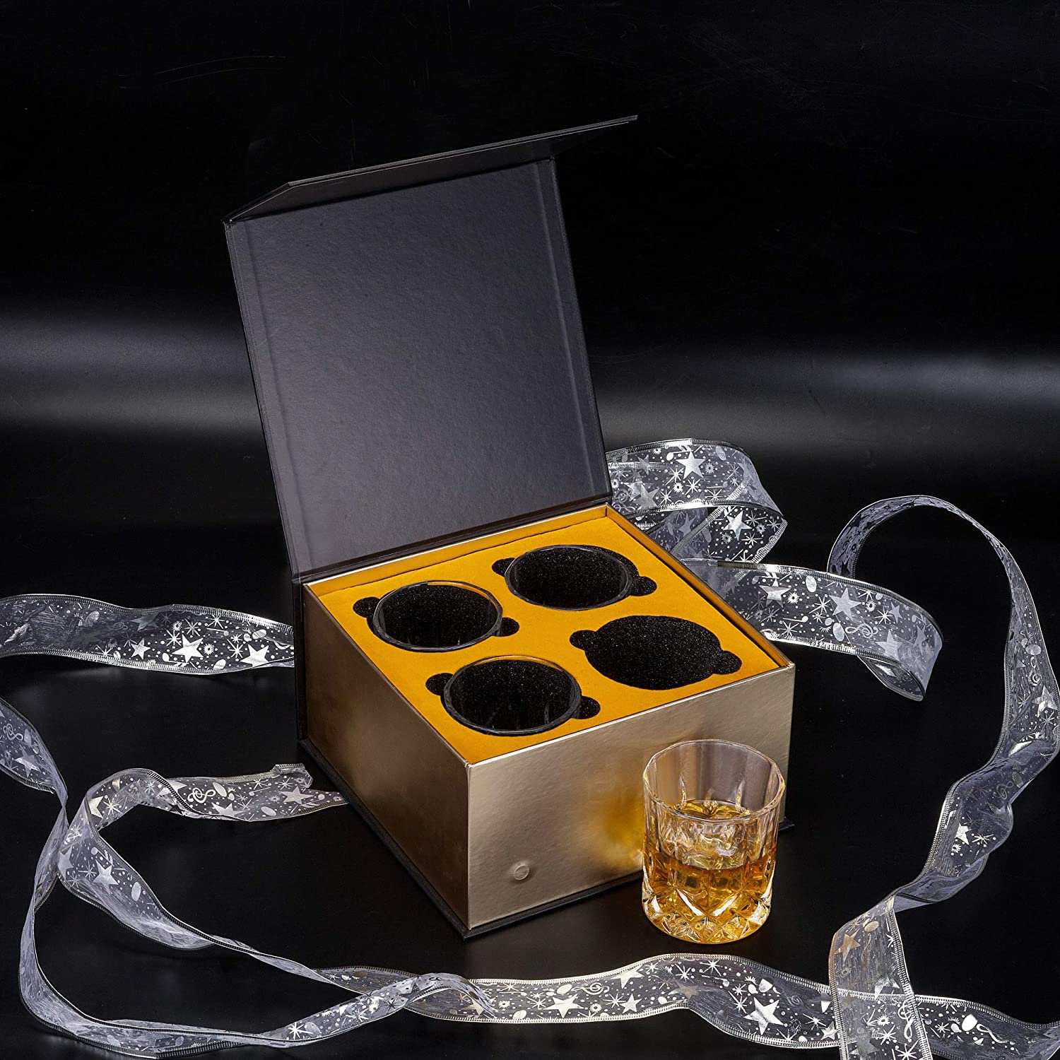Old Fashioned Whiskey Glasses with Luxury Box - 10 Oz Rocks Barware