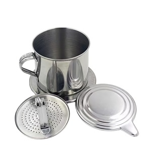 Long Cam Stainless Steel Coffee Dripper Vietnamese Style Pour Over Filter Home Use - Product Image 3