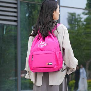 Sac à dos unisexe léger en nylon de luxe avec cordon de serrage, personnalisable avec logo d'entreprise, idéal pour le fitness et les activités de plein air - Product Image 4