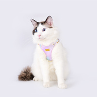 Harnais pour chat en cuir avec logo personnalisé, léger, imperméable et antiadhésif, pour chats et petits chiens