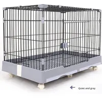 Cage pour animaux de compagnie en fil métallique de type tiroir, pour l'élevage de chats, lapins et chiens, de petite, moyenne et grande taille, facile à nettoyer, vente en gros du fabricant