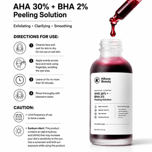 Suero Exfoliante con <span class=keywords><strong>30</strong></span>% de Ácido Málico y <span class=keywords><strong>2</strong></span>% de Ácido Salicílico de GMPC Factory, <span class=keywords><strong>AHA</strong></span> <span class=keywords><strong>BHA</strong></span>, Aclarante, para el Cuidado del Acné, Purificante, Listo para MoCRA - Product Image 4