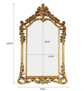 Châu Âu Retro handmade khắc Gương trang trí Tabletop gương trang điểm cho hiên phòng tắm sang trọng - Product Image 6