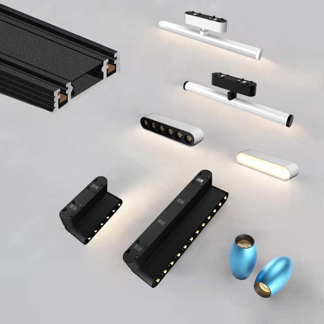 RONSE Home Commercial 48v Rail LED Track System 6mm Ultra Slim Metal Magnetic Tube Light