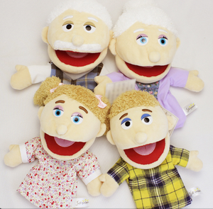 Marionnettes de main en peluche Human Family, poupée ventriloque pour enfants, pour spectacle de marionnettes, apprentissage précoce, peluche pour enfants - Product Image 3