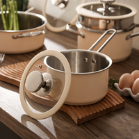 Hersteller-Kochgeschirr-Set, 9-teilig, mit Töpfen, Kasserollen, Dampfgarer und Deckeln, Induktionsgeeignet, Gesundes Kochset