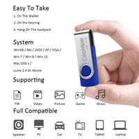 Memoria USB Ceamere C14 Giratoria de Metal, USB 2.0 y 3.0, 2GB, 4GB, 8GB, 16GB, 32GB, 64GB, 128GB, con Logotipo Personalizado