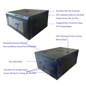 Dữ liệu internet máy tính ưa thích 4U 5U 6U 9U 600x600mm ddf 6U bao vây Wall Mount Mạng Tủ 4U Wall-Mount máy chủ Rack - Product Image 4