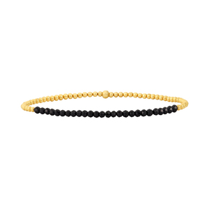 Bracelets en spinelle noire multicouches, bracelets en acier inoxydable perlés de 2 mm pour femmes et hommes, bijoux faits à la main, <span class=keywords><strong>bracelet</strong></span> extensible - Product Image 5