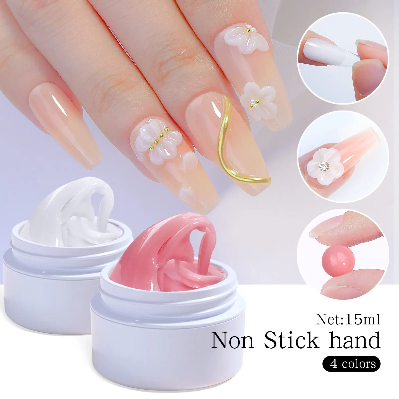 15ML Nail Art Polygel extensión duro sólido constructor Gel