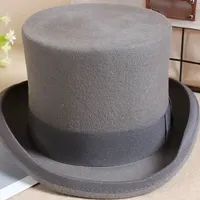 Chapeau de magicien pliable en feutre pour adulte, accessoire de cosplay OEM en gros, modèle Top Secret