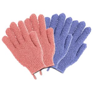 Gant de massage personnalisé en nylon à cinq doigts Gants exfoliants pour le corps Gants de bain exfoliants pour la douche - Product Image 1