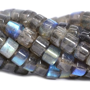 Perles Heishi en labradorite naturelle de haute qualité, plates, rondes, lisses, en forme de roue, pour la fabrication de bijoux, vente en gros - Product Image 2