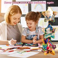Ensemble de livre de dessin magique effaçable pour enfants réutilisable 6 pages crayon aquarelle carnet de croquis 6 crayons Road Trip Car Game Writing