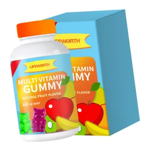 Lifeworth 60 완전 채식 Gummies 비타민 C 프리미엄 종합 비타민 Gummies 전체 면역 시스템 거미 곰