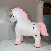 Costume de mascotte de cheval gonflable adorable, personnage de dessin animé, costume de mascotte de petit poney gonflable pour adultes