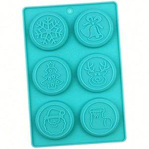 Molde de Silicona Ecológico con Forma Redonda para Galletas Navideñas, Molde para Galletas de Resina para Uso Festivo, OEM/ODM - Product Image 3
