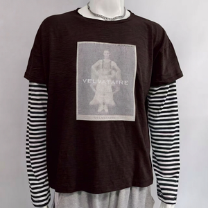 T-shirt da uomo personalizzata in cotone slub di alta qualità, trattata con esposizione solare, lavata e sbiancata - Product Image 3