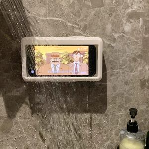 Wholesale Waterproof Anti‑Fog Anti‑Slip <b>Shower</b> <b>Phone</b> <b>Holder</b> Self‑Adhesive Wall Mount Bathroom Mobile <b>Phone</b> Bracket - Product Image 1