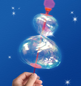 Tongkat Gelembung Pelangi Besar Tanpa Lampu, Tongkat Ajaib Berputar, Bunga Gelembung - Product Image 2