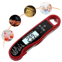 Termometer daging Digital, pengukur suhu permen BBQ memasak makanan Digital tahan air nirkabel