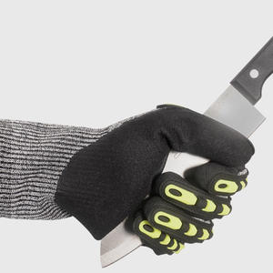 Guanti da lavoro termici meccanici antiurto e antivibrazioni, livello 5 di resistenza al taglio e alle perforazioni, per lavori invernali in climi freddi. - Product Image 3