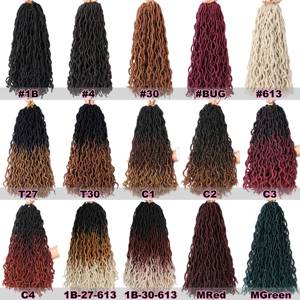 Extensions de <span class=keywords><strong>cheveux</strong></span> courts doux Dread <span class=keywords><strong>Locks</strong></span> Faux Locs gitans ondulés bouclés Tresses au crochet Déesse ondulée Locs doux <span class=keywords><strong>Cheveux</strong></span> au crochet - Product Image 3