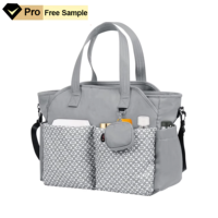 Benutzerdefiniertes Logo Multifunktionale Wasserdichte Wickeltasche Damen Einzel-Tragetasche mit Isolierten Fächern Stilvolle Reise-Babytasche OEM ODM
