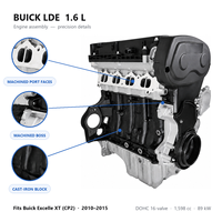 Nouveau bloc moteur LDE 1.6 DOHC 16 soupapes pour Buick Excelle XT 2010-2015