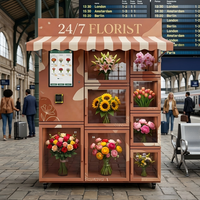 Distributeur Automatique Intelligent de Fleurs JOYVEND Certifié CE avec Surveillance à Distance, Distributeur Floral Personnalisable, Auvent Personnalisable, Paiement Sans Espèces