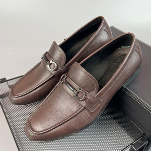 Genuine Leather Oxford Loafers for Men Slip-On Breathable Business Dress <b>Shoes</b> <b>Height</b> <b>Increasing</b> for Office - Product Image 4