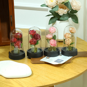 <span class=keywords><strong>Rose</strong></span> artificielle, œillet, fleur éternelle, ornement, lumière nocturne créative LDE, cadeau de Noël, décoration de chevet de dortoir, vente en gros - Product Image 1