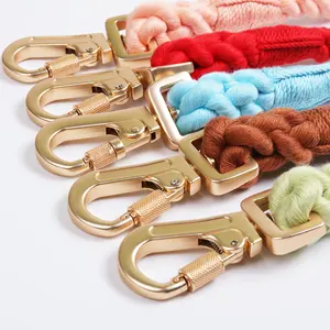 Custom Luxury Heavy Duty Handmade Multicolor Cotton Braided Strong Rope Dog Leashes Pet Leads