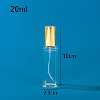 Échantillon gratuit designer 5 10 20 30 ml verre oriental vaporisateur clair bouteille de parfum avec sertissage surabaya