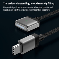 Câble de charge USB C à 3 câbles de charge magnétiques 140W avec gaine en nylon et blindage compatible PD3.1 28V5A Charge rapide pour câbles MacBook