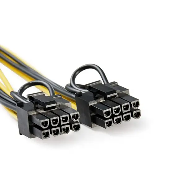 6 pin to Dual 8pin 2 x PCIe 8 (6+2) pin Motherboard Graphics Video Card PCI-e CPU VGA Splitter Hub Power Cable