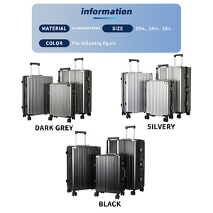 오마스카 맞춤 로고 알루미늄 남녀공용 20 24 <span class=keywords><strong>28</strong></span>인치 여행 캐리어 패션 인기 판매 PC 스피너 소재 수트케이스 - Product Image 5