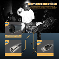 Microphone de chant USB GAM-U23 Recordio Iron Triangle pour ordinateur, avec moniteur intra-auriculaire, pour téléphone portable, karaoké national et diffusion en direct
