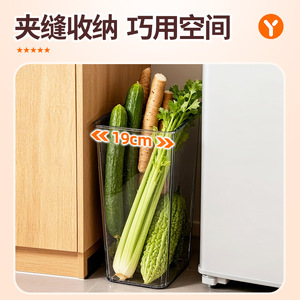 Transparent Rectangle Food Storage <b>Box</b> L Size See Through Kitchen Organizer For Vegetables And Herbs - Product Image 3