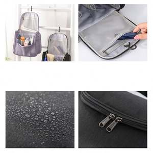 Sac de Cosmétiques Portable Multifonctionnel en Polyester Grande Capacité, Imperméable et Durable avec Fermeture Éclair - Product Image 4