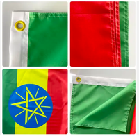 Haute qualité pas cher 3x5ft taille personnalisable éthiopie drapeaux bannières drapeaux nationaux drapeau du monde