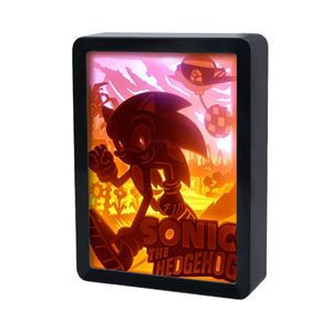 Artesanías de Arte de dibujos animados <span class=keywords><strong>sonic</strong></span> hechas a mano para niños, pintura con marco decorativo, luz de noche de cabecera para regalo de vacaciones, accesorios de Fotos de Fiesta - Product Image 5